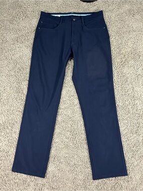 FootJoy FJ Golf Pants Mens 34x31 Denim Blue Performance Stretch 5-Pocket Trouser